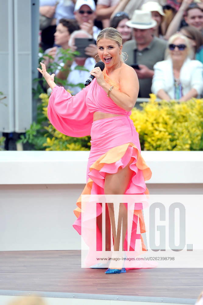 ZDF Fernsehgarten singer Beatrice Egli during the ZDF entertainment show Fernsehgarten on 02 07 2023 in Mainz 20230702MWI79382