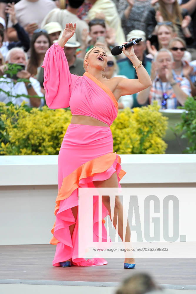ZDF Fernsehgarten singer Beatrice Egli during the ZDF entertainment show Fernsehgarten on 02 07 2023 in Mainz 20230702MWI79434