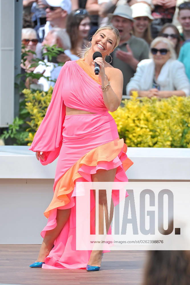 ZDF Fernsehgarten singer Beatrice Egli during the ZDF entertainment show Fernsehgarten on 02 07 2023 in Mainz 20230702MWI79266