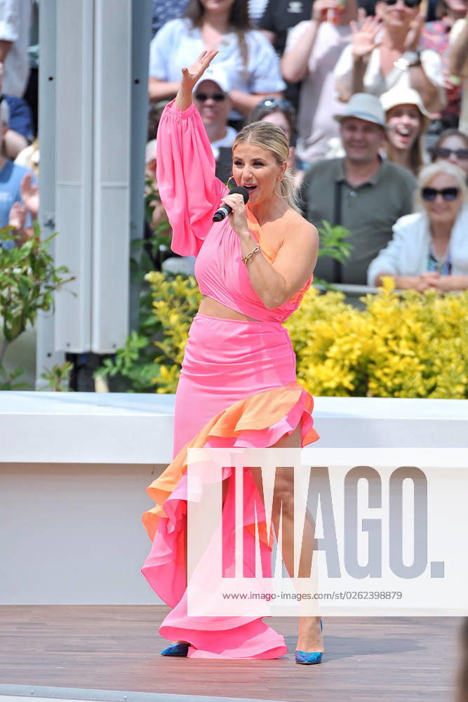 ZDF Fernsehgarten singer Beatrice Egli during the ZDF entertainment show Fernsehgarten on 02 07 2023 in Mainz 20230702MWI79270