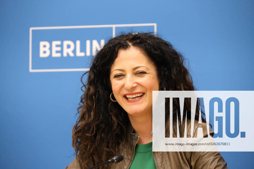 Senate Press Conference Berlin Giffey 04072023, Germany, Berlin, Senate, Senate Press Conference, with Economics Senator Franziska Giffey, Labor Minister Cansel Kizilteppe, both SPD and the new government spokeswoman Christine Richter Berlin Berlin Germany