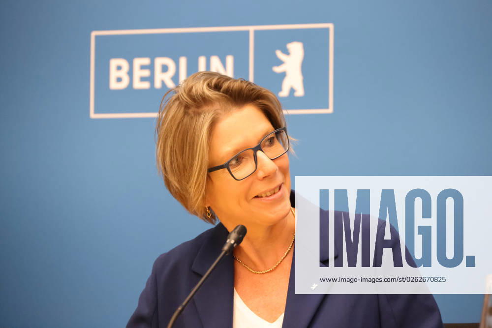 Senate Press Conference Berlin Giffey 04072023, Germany, Berlin, Senate, Senate Press Conference, with Economics Senator Franziska Giffey, Labor Minister Cansel Kizilteppe, both SPD and the new government spokeswoman Christine Richter Berlin Berlin Germany
