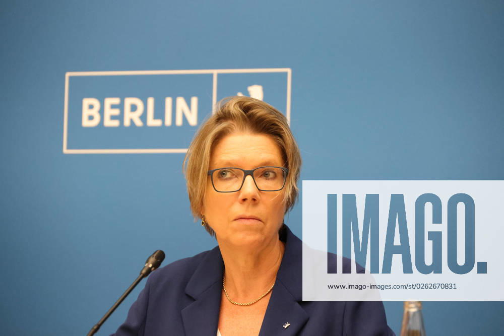 Senate Press Conference Berlin Giffey 04072023, Germany, Berlin, Senate, Senate Press Conference, with Economics Senator Franziska Giffey, Labor Minister Cansel Kizilteppe, both SPD and the new government spokeswoman Christine Richter Berlin Berlin Germany