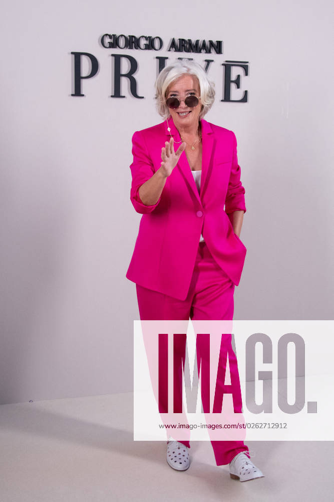 PFW - Giorgio Armani Prive Photocall Emma Thompson attending the Giorgio Armani Prive Haute couture Fall Winter 2023 2024 show as part of Paris Fashion Week in Paris, France on July 04, 2023. Photo by Aurore Marechal ABACAPRESS.COM Paris France