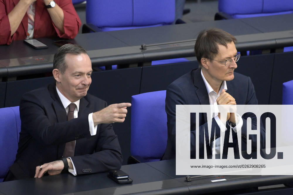 Volker Wissing and Karl Lauterbach at the 116 session of the German Bundestag in the Reichstag building Berlin, 07 07 2023 Foto:xF.xFuturexImage