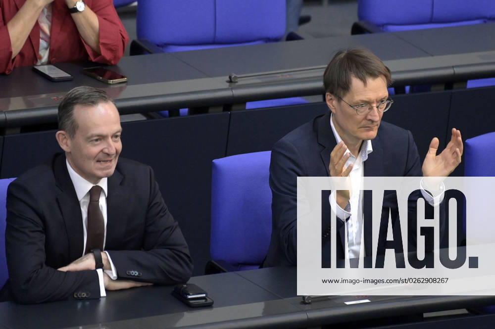 Volker Wissing and Karl Lauterbach at the 116 session of the German Bundestag in the Reichstag building Berlin, 07 07 2023 Foto:xF.xFuturexImage
