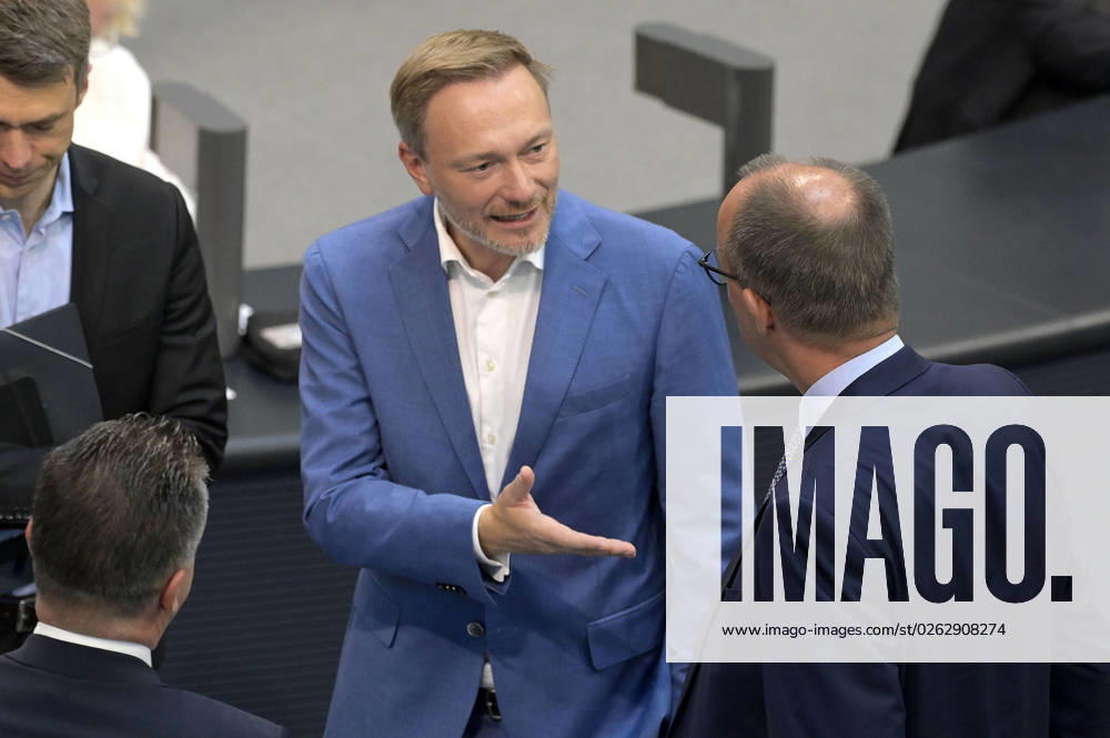 Christian Lindner and Friedrich Merz at the 116 session of the German Bundestag in the Reichstag building Berlin, 07 07 2023 Foto:xF.xFuturexImage