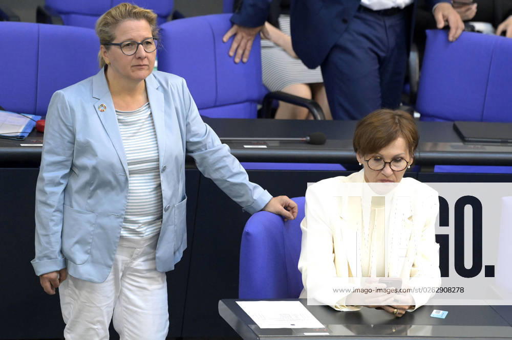 Svenja Schulze and Bettina Stark Watzinger at the 116 session of the German Bundestag in the Reichstag building Berlin, 07 07 2023 Foto:xF.xFuturexImage