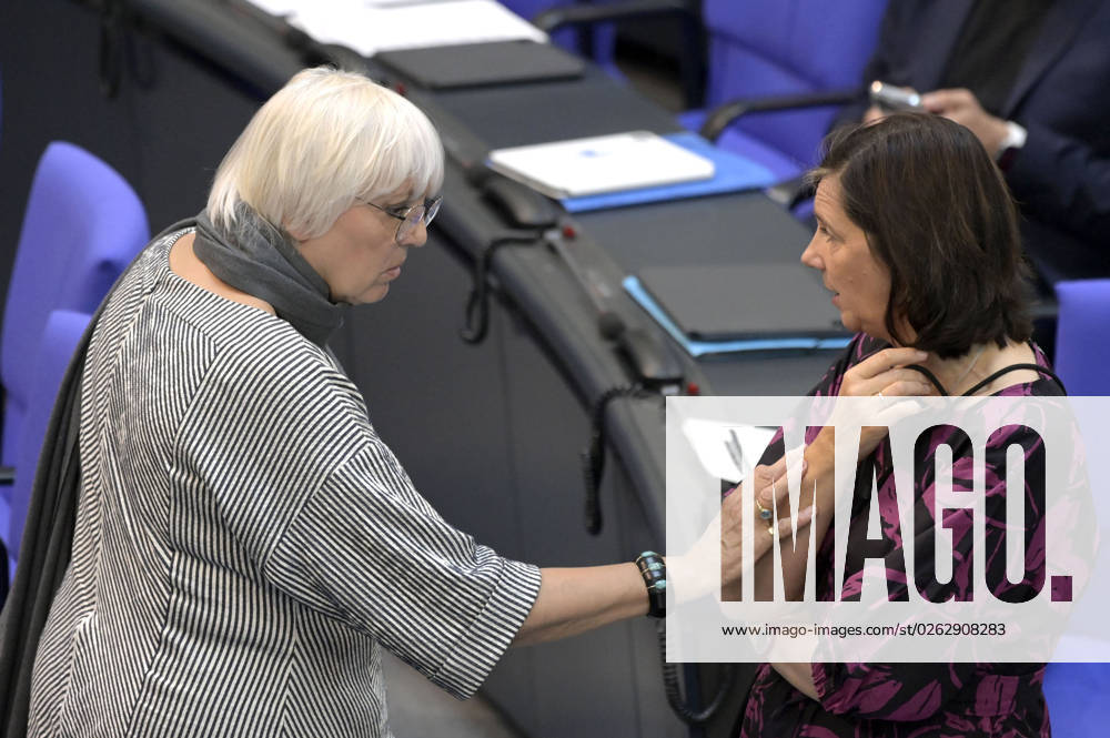 Claudia Roth and Katrin Göring Eckardt at the 116 session of the German Bundestag in the Reichstag building Berlin, 07 07 2023 Foto:xF.xFuturexImage