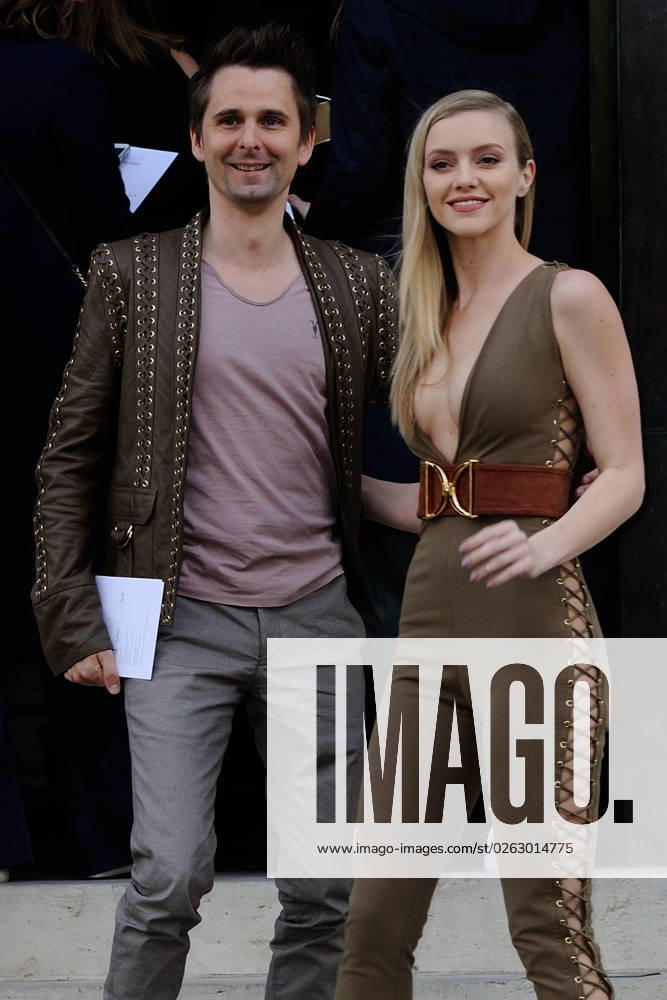 Paris Fashion Week- Balmain - Arrivals Matthew Bellamy (Muse) and his girlfriend Elle Evans arriving to the Balmain show as part of Paris Fashion Week Fall Winter 2016 17 on march 03, 2016 in Paris, France. Photo by Aurore Marechal ABACAPRESS.COM Paris France