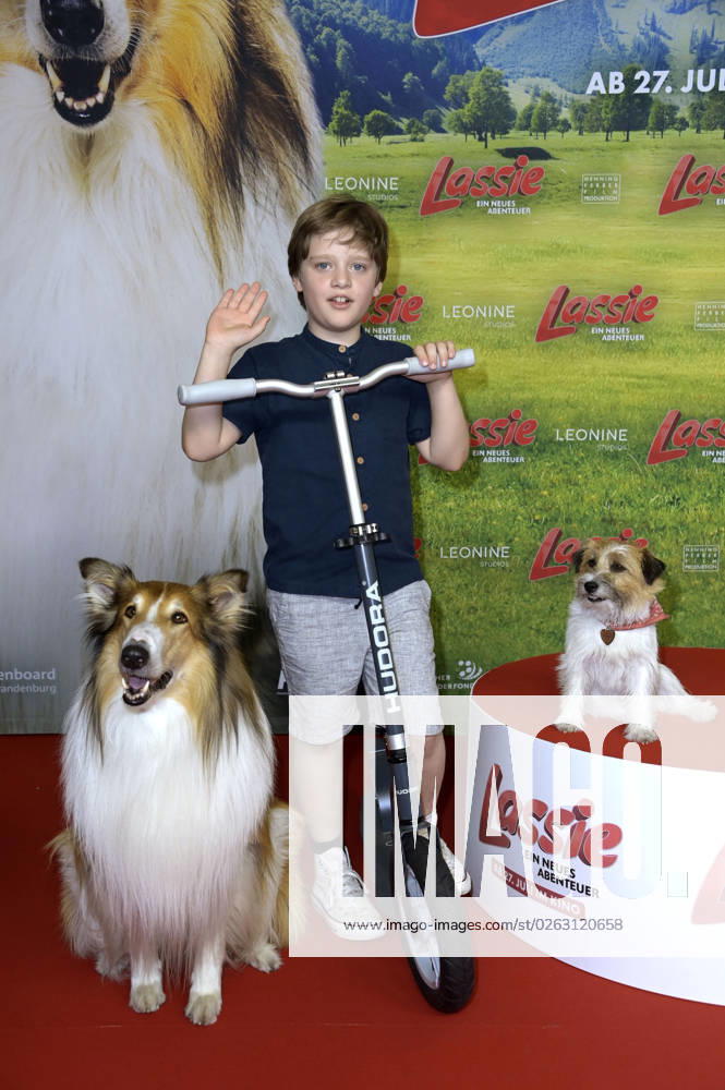 Lassie, Pelle Staacken and Pippa at the premiere of the movie Lassie A New Adventure at Zoo Palast Berlin, 09 07 2023 Foto:xF.xFuturexImage