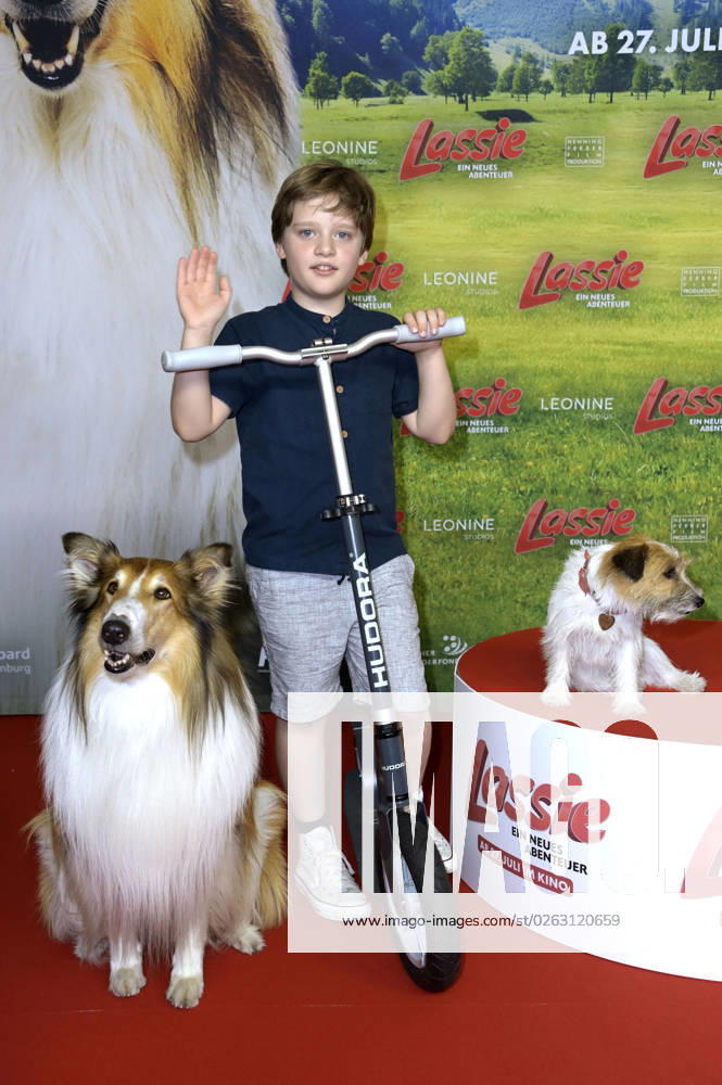 Lassie, Pelle Staacken and Pippa at the premiere of the movie Lassie A New Adventure at Zoo Palast Berlin, 09 07 2023 Foto:xF.xFuturexImage