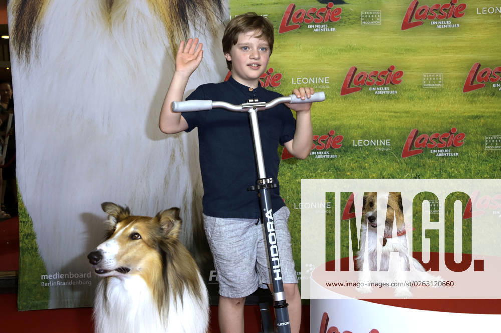 Lassie, Pelle Staacken and Pippa at the premiere of the movie Lassie A New Adventure at Zoo Palast Berlin, 09 07 2023 Foto:xF.xFuturexImage