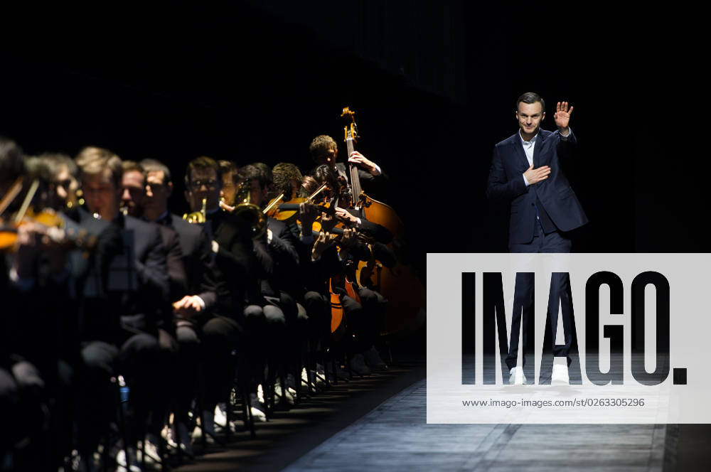 Paris Mens Fashion Week - Dior Runway Fashion designer Raf Simons after the Dior Homme Menswear Fall Winter 2015 2016 collection presentation held at Tennis Club de Paris, in Paris, France, on January 24, 2015. Photo by Thierry Orban ABACAPRESS.COM Paris France