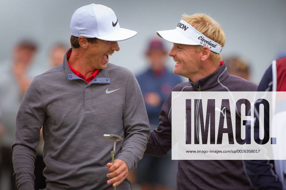 MELBOURNE, VIC - NOVEMBER 27: Thorbjorn Olesen of Denmark and Soren Kjeldsen of Denmark celebrate winning the ISPS HANDA World Cup of Golf on the final day of the ISPS HANDA World Cup of Golf on November 27, 2016, at Kingston Heath Golf Club in Melbourne, Australia. (Photo by Jason Heidrich Icon Sportswire) GOLF: NOV 27 World Cup of Golf - Final Round Icon161127100