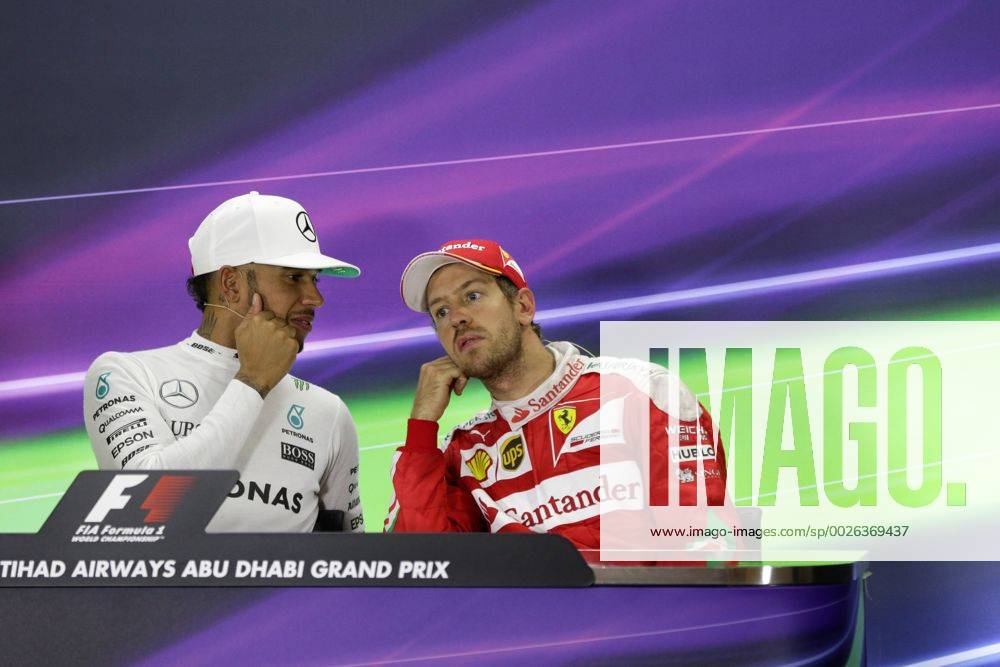 Abu Dhabi Grand Prix, UAE 24 - 27 November 2016 27.11.2016 - Race, press conference PK Pressekonferenz Lewis Hamilton (GBR) Mercedes AMG F1 W07 Hybrid and Sebastian Vettel (GER) Scuderia Ferrari SF16-H