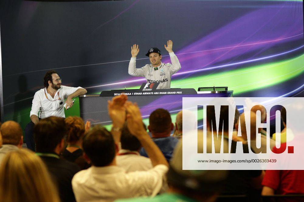 Abu Dhabi Grand Prix, UAE 24 - 27 November 2016 27.11.2016 - Race, press conference PK Pressekonferenz 2nd place Nico Rosberg (GER) Mercedes AMG F1 W07 Hybrid and Champion 2016