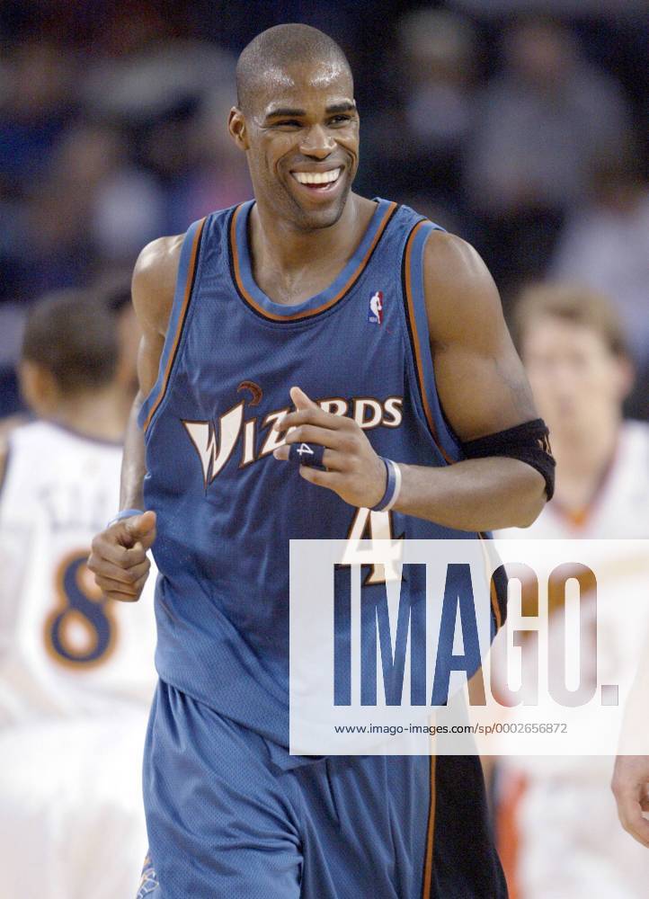 Antawn Jamison (Washington Wizards) gut gelaunt - (Icon9415650) Basketball Herren NBA 2005 2006, Washington Wizards Einzelbild Oakland Freude, Basketball Herren NBA 2005 2006, Washington Wizards Einzelbild Oakland Freude,