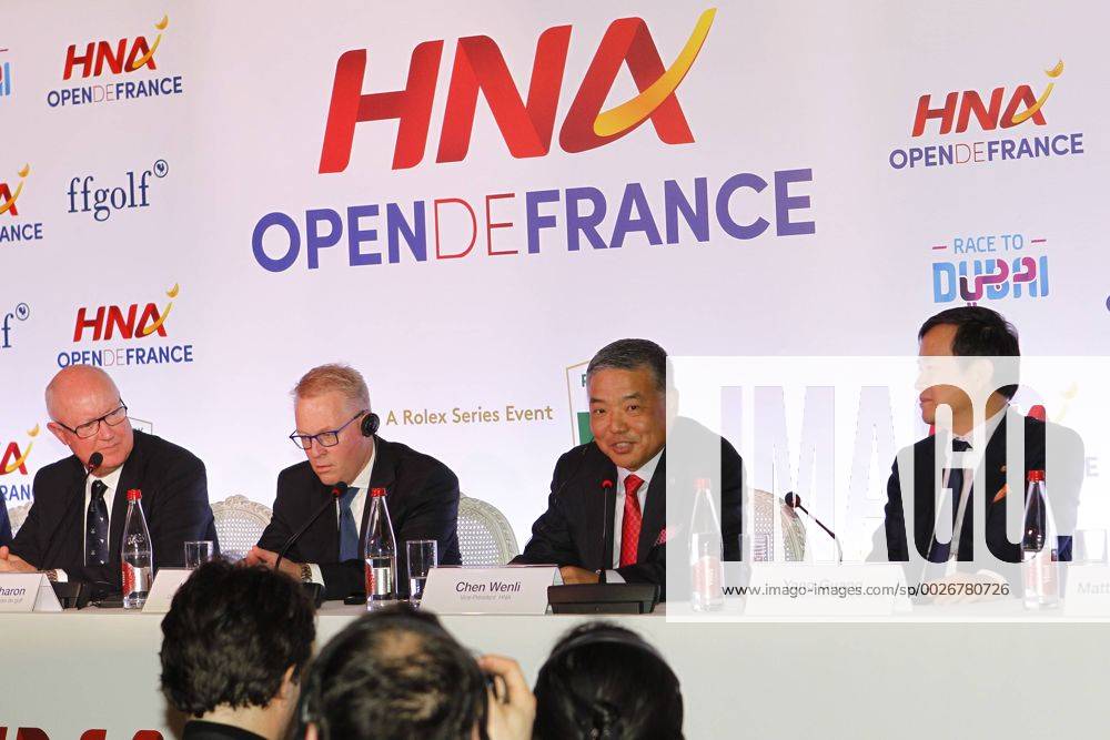 Conference de presse HNA Open de France - Jean Lou Charon - Keith Pelley - Chen Wenli - Yuang Guang NEWS : Conference de presse HNA Open de France - Paris - 09 01 2017 MichaelBaucher Panoramic