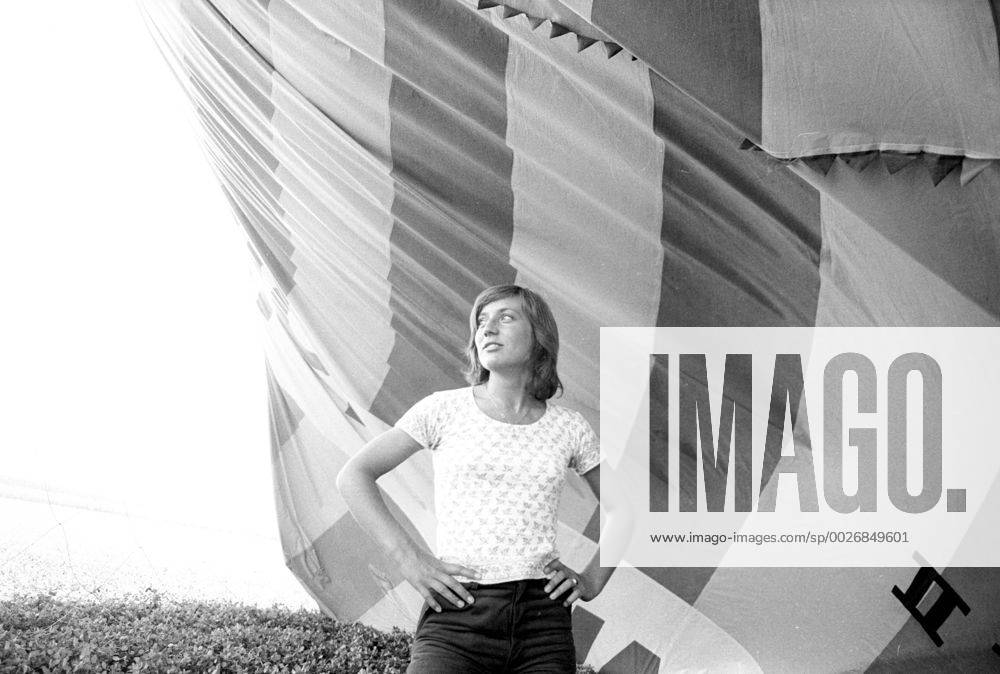 Ausflug mit einem Heißluftballon 1973, Rosi Mittermaier (BR Deutschland)