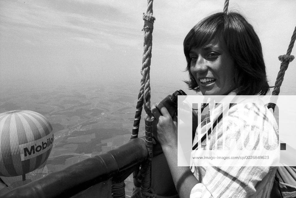 Ausflug mit einem Heißluftballon 1973, Rosi Mittermaier (BR Deutschland)