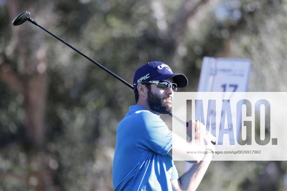 Adam Hadwin of Canada hits a drive on the 17th hole during the third round of the CareerBuilder Challenge at La Quinta Country Club in La Quinta, California. CSM GOLF 2017: CareerBuilder Challenge JAN 21 - ZUMAc04_ 20170121_zaf_c04_335