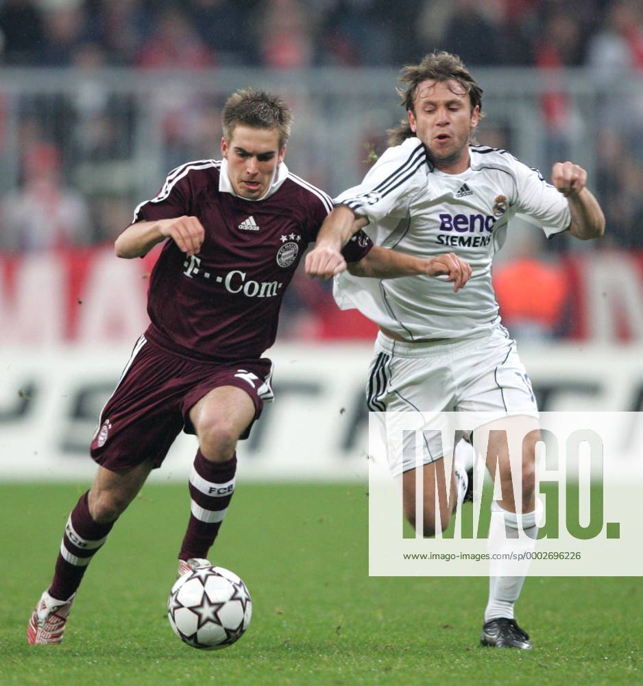 Philipp Lahm (Bayern, li.) gegen Antonio Cassano (Real Madrid) Fußball EC 1 Herren Champions League 2006 2007, FC Bayern München - Real Madrid CF 2:1 Gruppe München Dynamik, Fußball EC 1 Herren Champions League 2006 2007, FC Bayern München - Real Madrid CF 2:1 Gruppe München Dynamik,