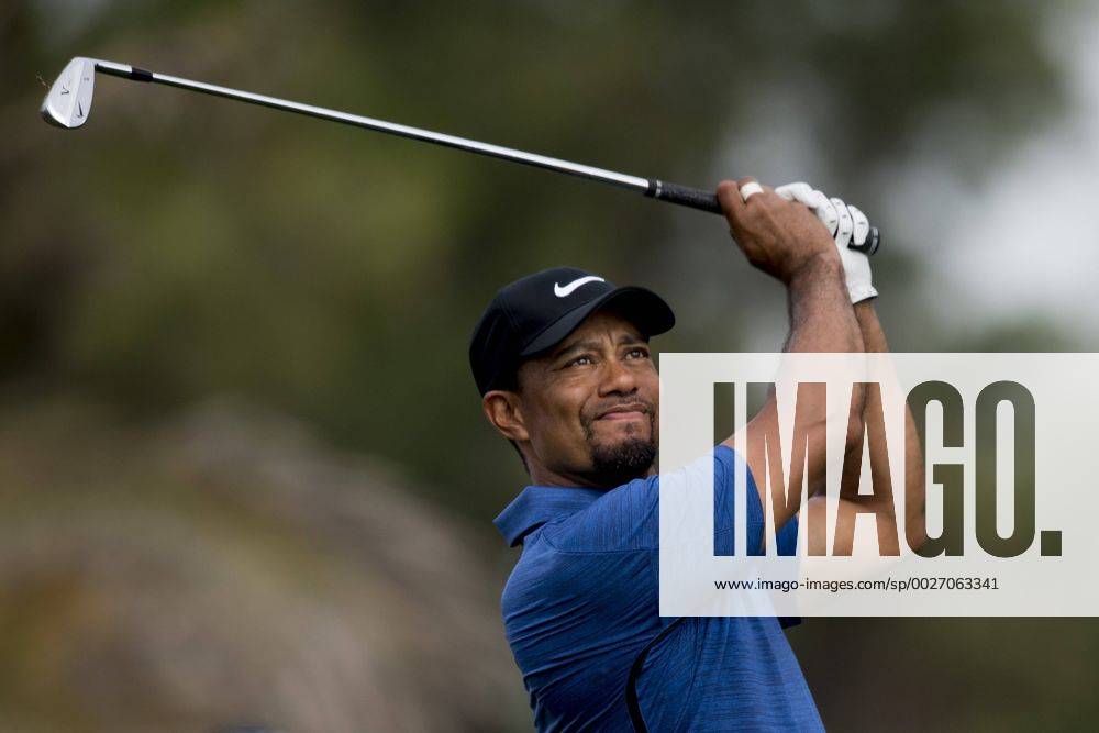 PGA, Dubai Dessert Classic 170202 Tiger Woods, USA - Abschlag - Tag 1 - Dubai Dessert Classic - 2 februar 2017 .