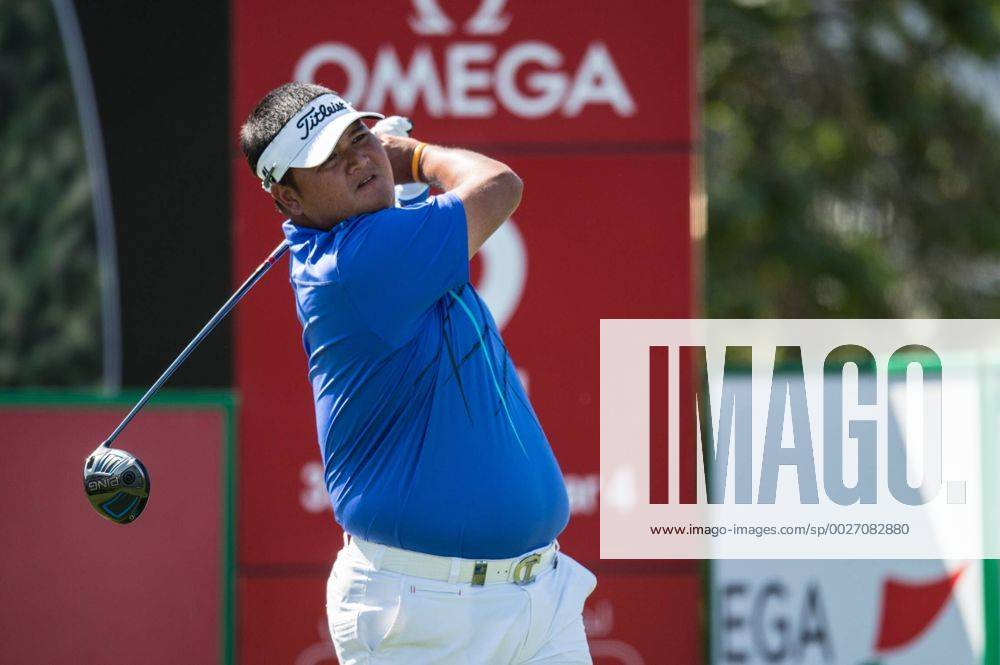 Prom Meesawat of Thailand tees off during the PGA Golf Herren European Tour Dubai Desert Classic Tournament Day 3 at the Emirates Golf Club, Dubai, UAE on 4 February 2017.