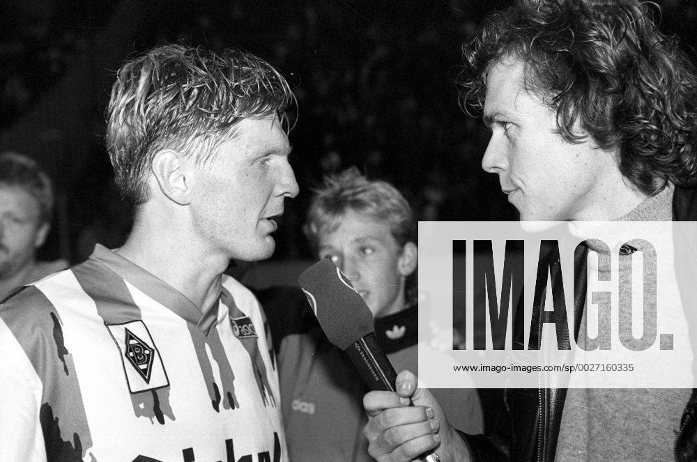 Stefan Effenberg (Borussia Mönchengladbach) nach dem Spiel im Interview