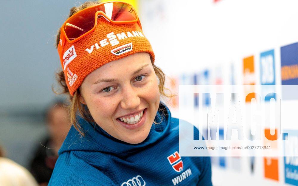 Biathlonarena, Hochfilzen, AUT, IBU Weltmeisterschaften Biathlon, Hochfilzen 2017, Pressekonferenz, Fischer Sports, im Bild Laura Dahlmeier (GER) Laura Dahlmeier of Germany during Pressconference of Fischer Sports during the IBU Biathlon World Championships at the Biathlonarena in Hochfilzen, Austria on 2017 02 13. Hochfilzen EP_fei