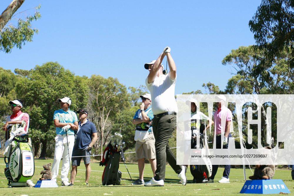 February 18th 2017, Lake Karrinyup Country Club, Perth, Western Australia, Australia; ISPS Handa World Super 6 Perth Golf Tournament Day 3 Mark Foster (ENG) drives off the 2nd tee during his round on day 3 Woodleyx ActionPlus11847419
