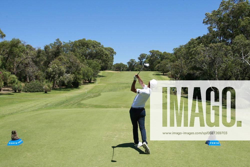 February 18th 2017, Lake Karrinyup Country Club, Perth, Western Australia, Australia; ISPS Handa World Super 6 Perth Golf Tournament Day 3 Jason Scrivener (AUS) drives off the 5th tee during his round on day 3 Woodleyx ActionPlus11847450