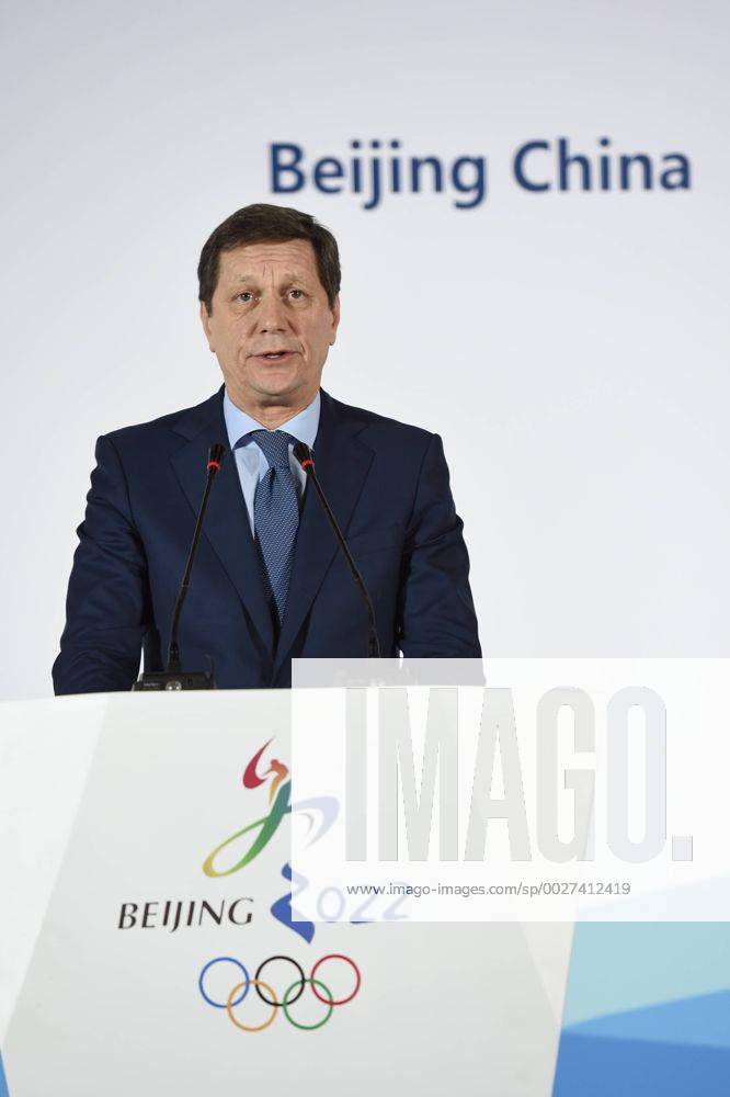 (170227) -- BEIJING , Feb. 27, 2017 -- International Olympic Committee (IOC) Coordination Commission chairman Alexander Zhukov speaks during the launching event for the marketing program of Beijing 2022 Olympic and Paralympic Winter games Winterspiele Spiele Summer games (Beijing 2022) in Beijing, capital of China, Feb. 27, 2017. The marketing program for Beijing 2022 was officially launched by the organizers here on Monday. )(wll) (SP)CHINA-BEIJING-2022-MARKETING PROGRAM(CN) JuxHuanzong