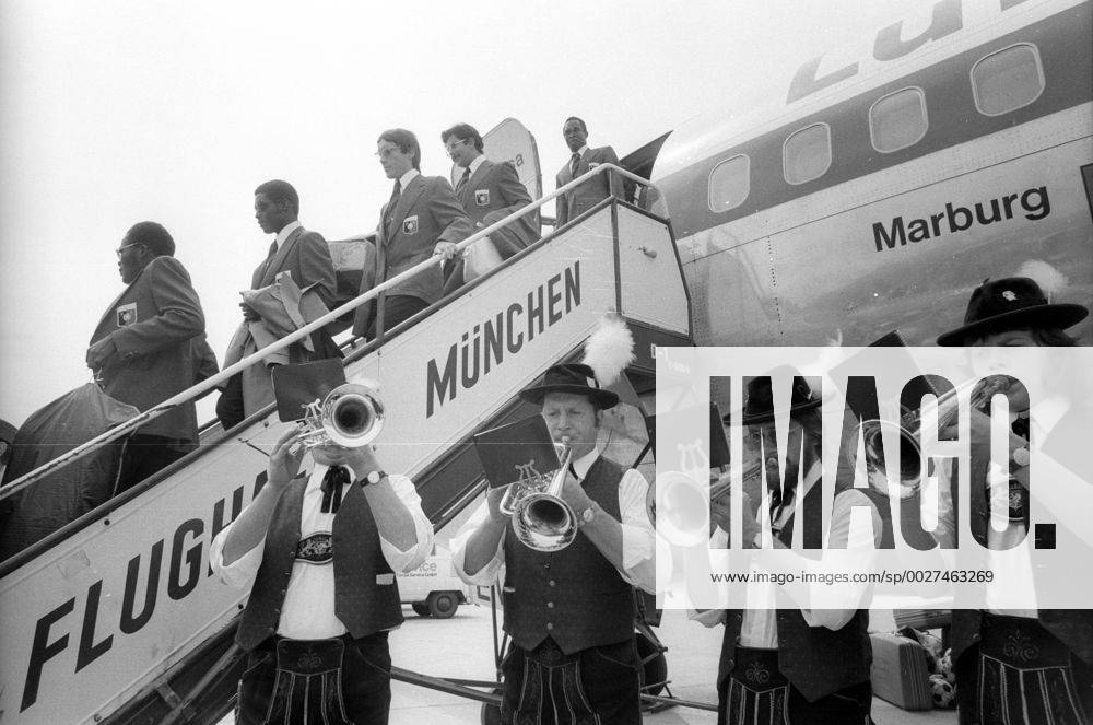 WM 1974, Ankunft Haiti am Flughafen München