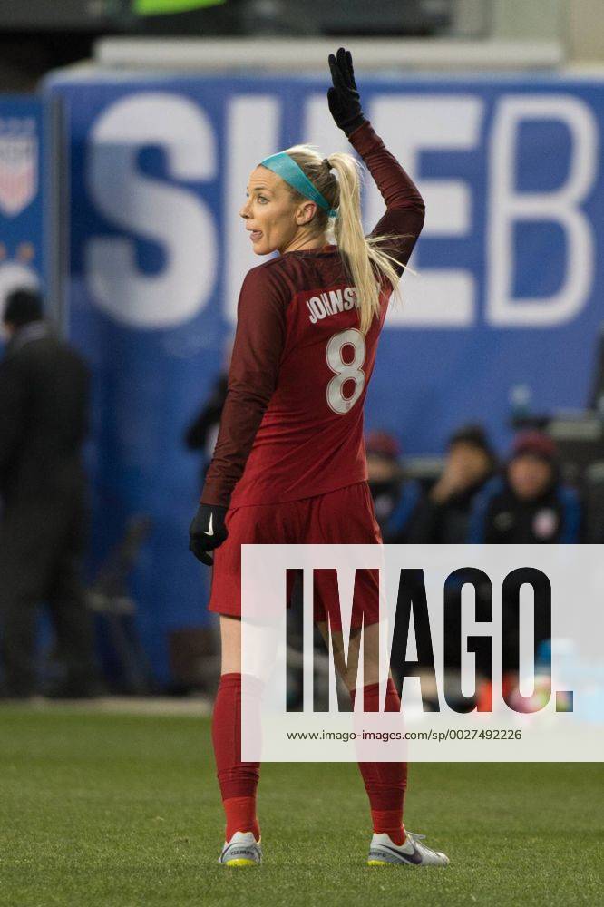 Fußball, SheBelieves Cup, USA - England March 4, 2017 - Harrison, New Jersey, U.S - USA defender JULIE JOHNSTON 8 during the SheBelieves Cup match at Red Bull Arena in Harrison, NJ. Soccer 2017 - England defeats USWNT 1-0 - ZUMAs192 20170304_zap_s192_036