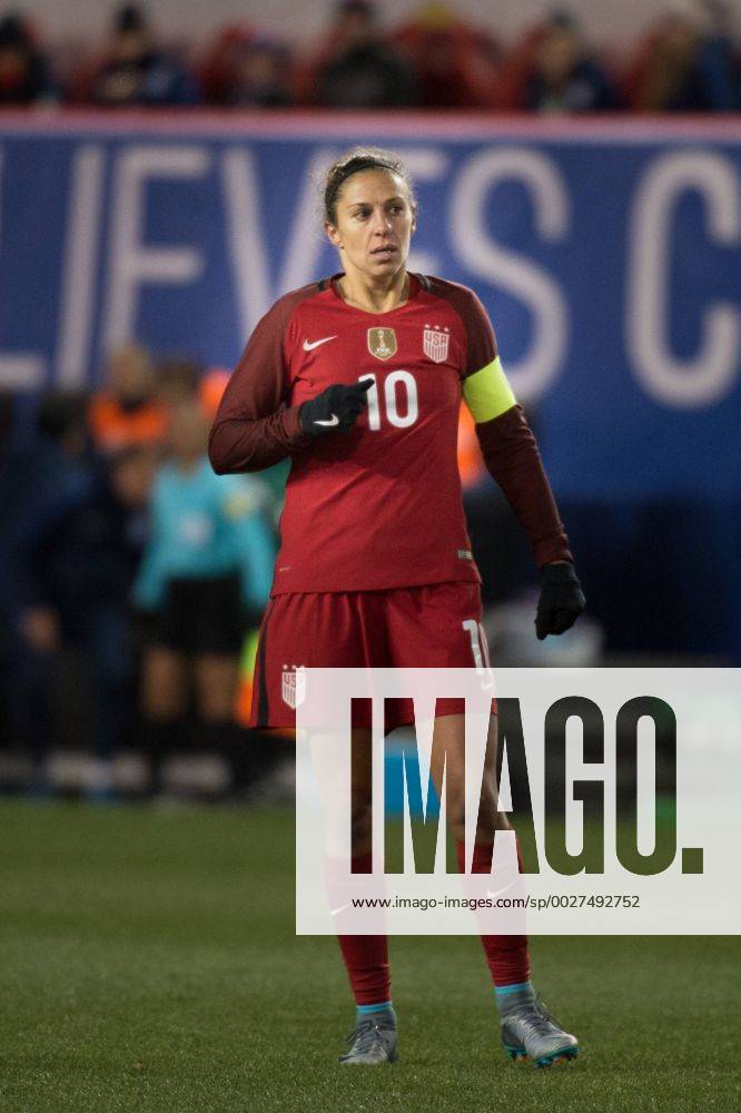 Fußball, SheBelieves Cup, USA - England March 4, 2017 - Harrison, New Jersey, U.S - USA midfielder CARLI LLOYD 10 during the SheBelieves Cup match at Red Bull Arena in Harrison, NJ. Soccer 2017 - England defeats USWNT 1-0 - ZUMAs192 20170304_zap_s192_022