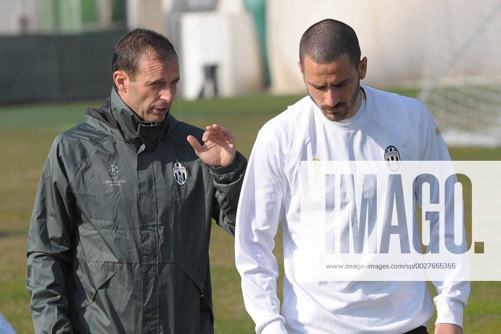 IPP20170313 Football - soccer: UEFA Champions League 2016 2017, Juventus Turin - FC Porto, allegri massimiliano allenatore juventus e bonucci leonardo (Hinweis: Verwendung nur in Deutschland - only Germany) ZWEIx PhotoxPressx