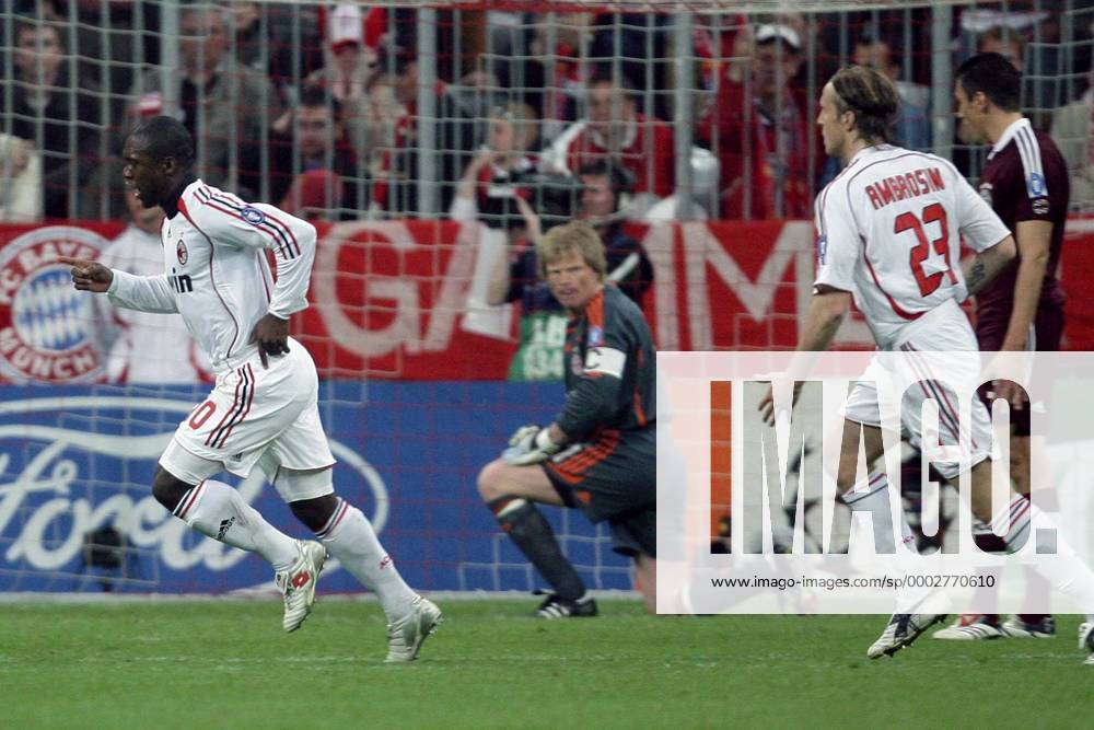 Clarence Seedorf (li.) und Massimo Ambrosini (beide AC Mailand) - Torjubel Fußball EC 1 Herren Champions League 2006 2007, FC Bayern München - Milan 0:2 Gruppe München Freude, Enttäuschung, Fußball EC 1 Herren Champions League 2006 2007, FC Bayern München - Milan 0:2 Gruppe München Freude, Enttäuschung,