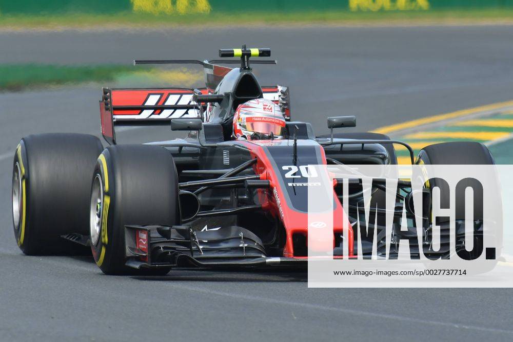 Kevin Magnussen (DEN) 20 from the Haas F1 Team drives through turn two during practice session one at the 2017 Australian Formula One Grand Prix at Albert Park, Melbourne, Australia. Cal Media Formula One 2017: Australia - Practice - ZUMAc04_ 20170324_zaf_c04_027