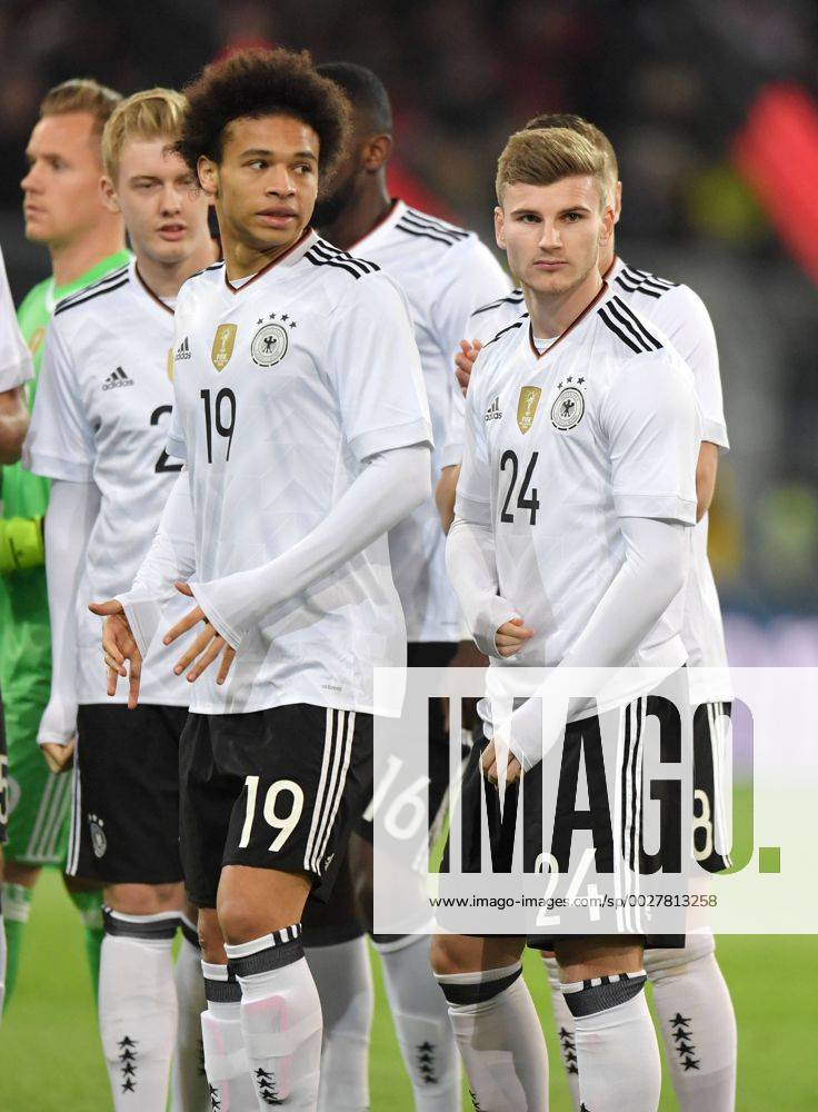 Fussball Laenderspiel 2017, Deutschland - England 1:0, vorne v.re., Timo Werner (Deutschland), Leroy Sane (Deutschland), Julian Brandt (Deutschland)