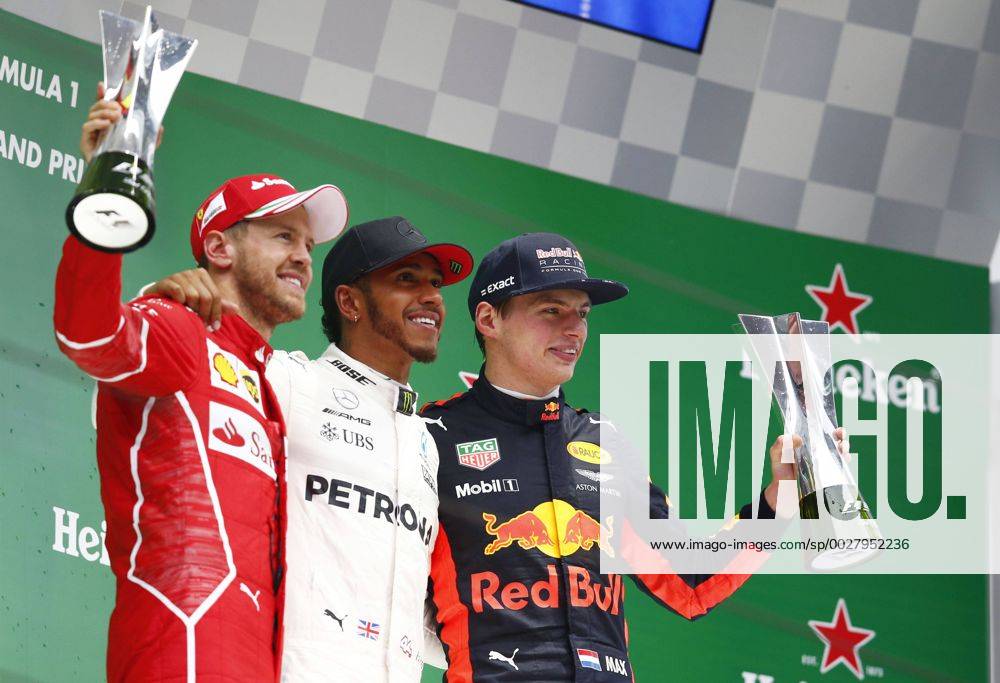 Shanghai: Motorsports: FIA Formula One World Championship WM Weltmeisterschaft 2017 5 Sebastian Vettel (GER, Scuderia Ferrari) 44 Lewis Hamilton (GBR, Mercedes AMG Petronas) 33 Max Verstappen (NDL, Red Bull Racing) Chinese Formula One Grand Prix Shanghai Circuit on April 08, 2017 in Shanghai, China. (Photo by Hoch Zwei) Shanghai China