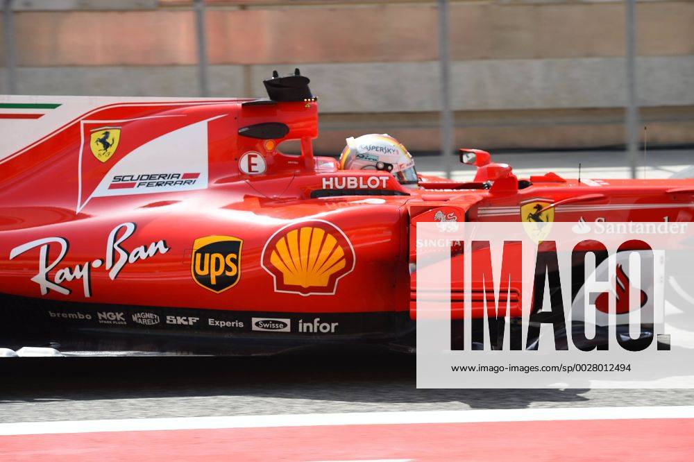 Sebastian Vettel, Grosser Preis von Bahrain 2017, 1. Erstes freies Training, Motorsport, Formel 1, 14.04.2017, Sachir