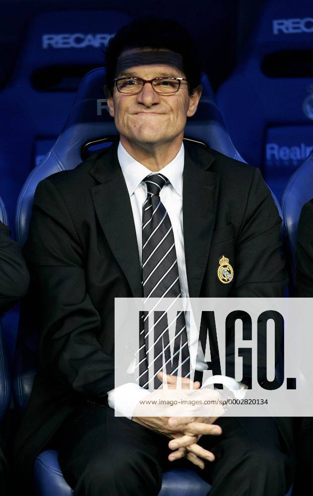 Trainer Fabio Capello (Real Madrid) skeptisch - (pan20124) Fußball Herren Primera Division 2006 2007, 1. Spanische Liga, Real Madrid CF Einzelbild Madrid Skepsis, Fußball Herren Primera Division 2006 2007, 1. Spanische Liga, Real Madrid CF Einzelbild Madrid Skepsis,