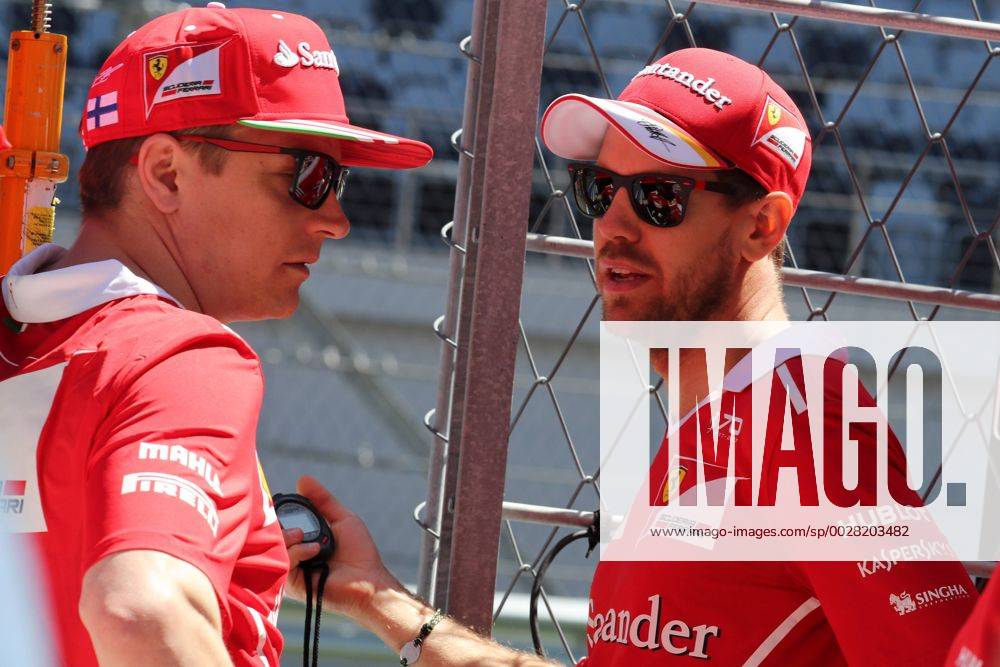Russian Grand Prix, Sochi 27 - 30 April 2017 27.04.2017 - Kimi Raikkonen (FIN) Scuderia Ferrari SF70H and Sebastian Vettel (GER) Scuderia Ferrari SF70H