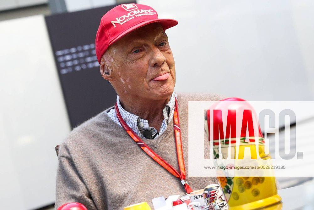 Austrian former Formula One driver and a three-time F1 World Drivers Champion Niki Lauda, non-executive chairman of Mercedes AMG Petronas Formula One Team, seen during the 2017 Formula 1 Russian Grand Prix at the Sochi Autodrom racing circuit. Vyacheslav Prokofyev TASS TS04A19A