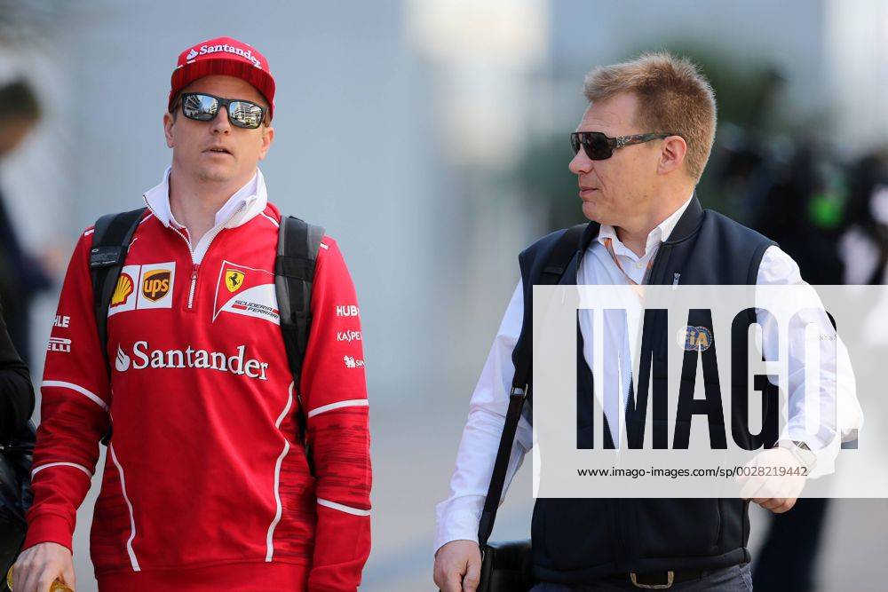 Russian Grand Prix, Sochi 27 - 30 April 2017 29.04.2017 - Kimi Raikkonen (FIN) Scuderia Ferrari SF70H and Mika Salo (FIN), FIA Steward