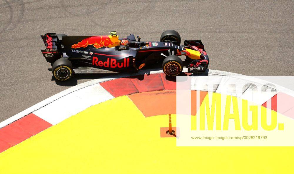 Red Bull Racing Formula One Team driver Max Verstappen of the Netherlands takes part in a practice session ahead of the 2017 Formula One Russian Grand Prix at the Sochi Autodrom racing circuit. Alexander Demianchuk TASS TS04A1FD
