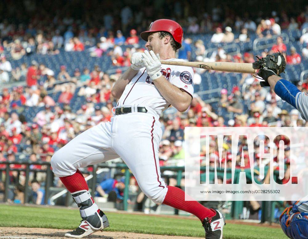 Washington, District of Columbia, United States of America - Washington Nationals second baseman Daniel Murphy (20) fall back and out of the way of a pitch in the seventh inning against the New York Mets at Nationals Park in Washington, D.C. on Sunday, April 30, 2017. The Nationals won the game 23 - 5..Credit: CNP New York Mets vs Washington Nationals - ZUMAs152 78320087st