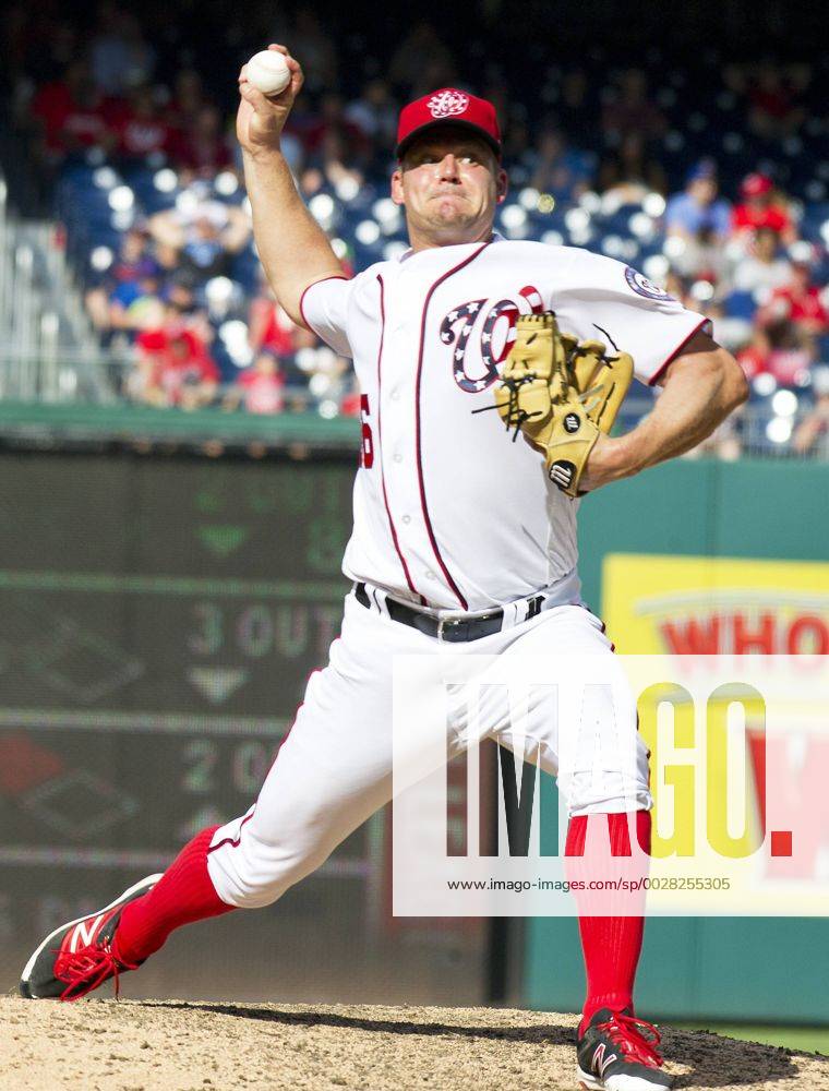 Washington, District of Columbia, United States of America - Washington Nationals relief pitcher Joe Blanton (56) pitches in the eighth inning against the New York Mets at Nationals Park in Washington, D.C. on Sunday, April 30, 2017. The Nationals won the game 23 - 5..Credit: CNP New York Mets vs Washington Nationals - ZUMAs152 78320091st